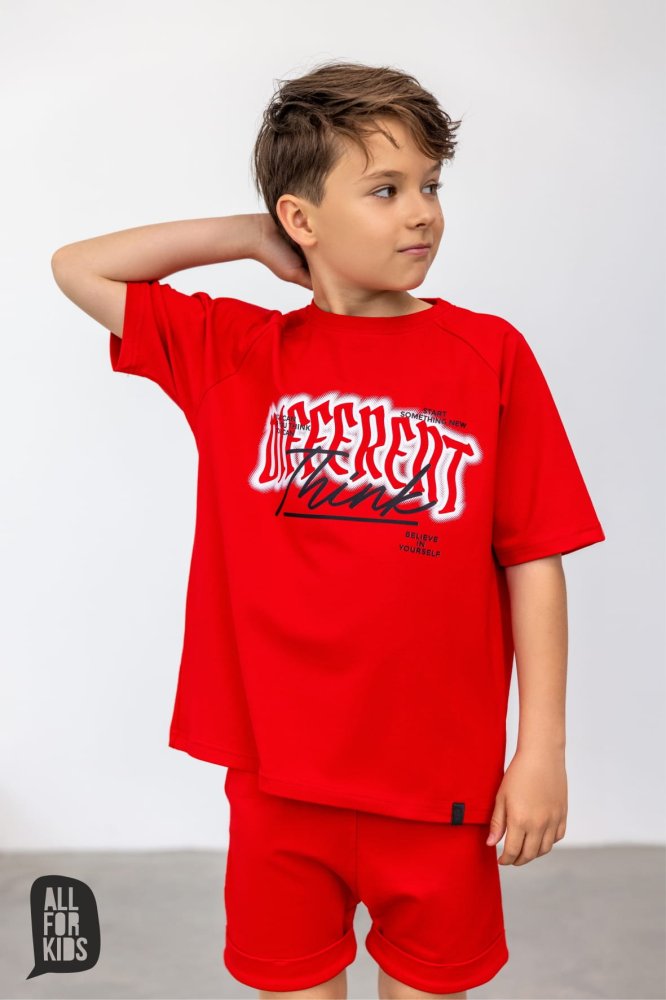 T-shirt DIFFERENT / czerwony ALL FOR KIDS 