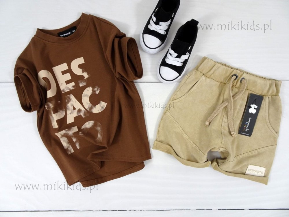 T-shirt bawełniany DESPACITO / czekolada