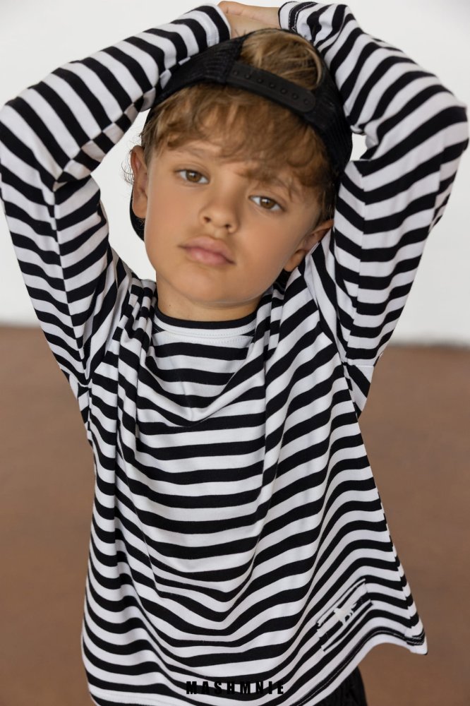 Longsleeve w paski / czarny MASHMNIE 