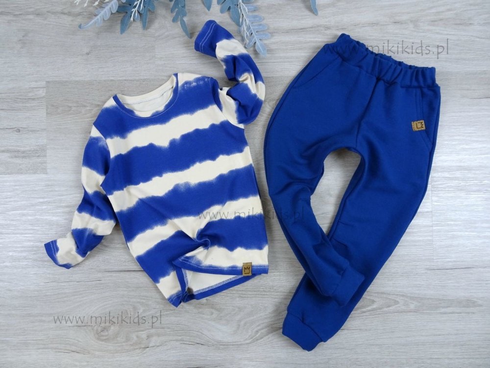 Bluzka longsleeve / paski niebieskie MIMI  