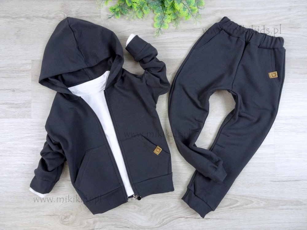 Bluza ocieplana parka z kapturem / stalowa MIMI  