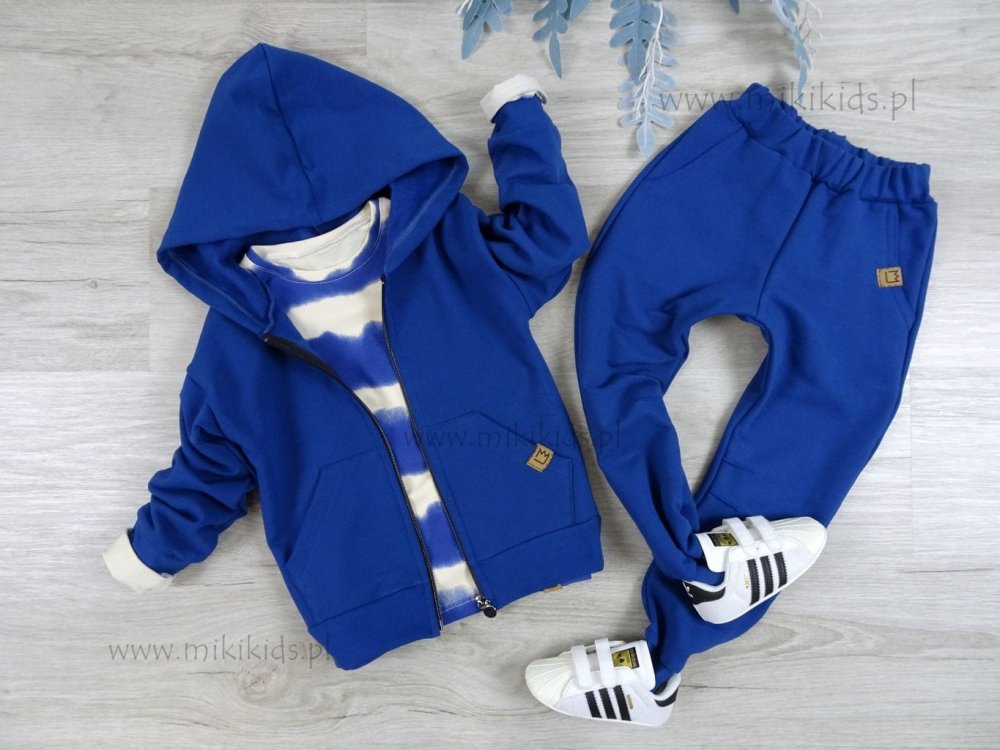 Bluza ocieplana parka z kapturem / niebieska MIMI  
