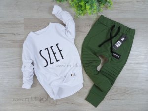 Longsleeve slim SZEF / biały FUN KIDS