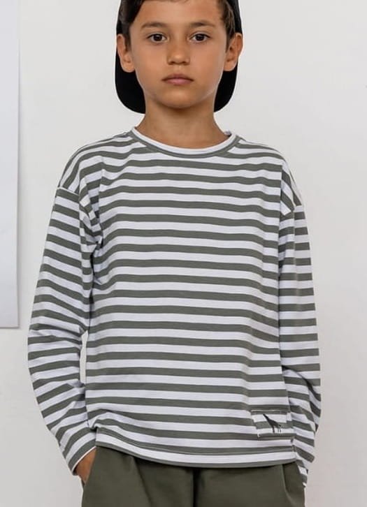 Longsleeve w paski / khaki MASHMNIE