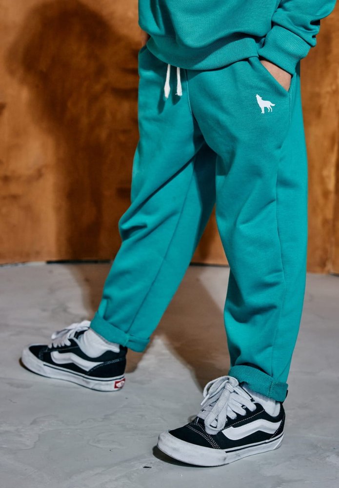 Spodnie dresowe MASHMNIE z naszywką / morskie