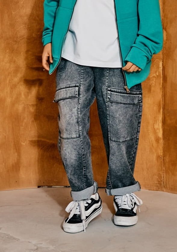 Spodnie jeansowe MASHMNIE / grafitowe 