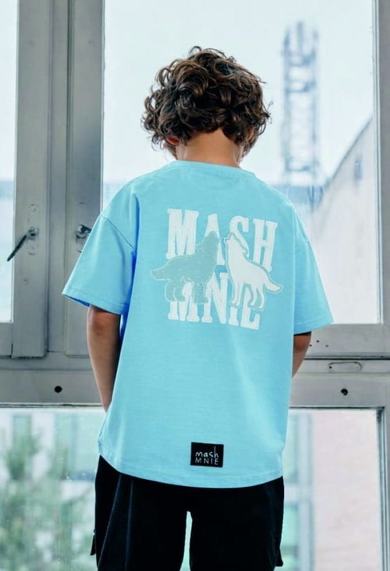 T-shirt  MASHMNIE / błękitny