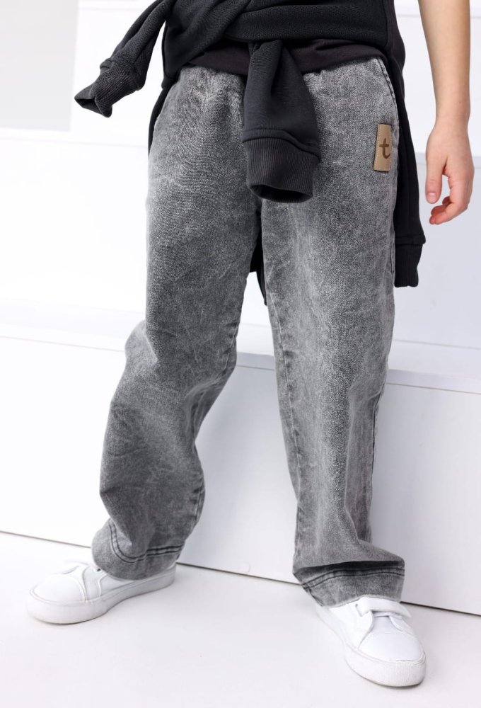 Spodnie JEANS BAGGY light black / TUSS 