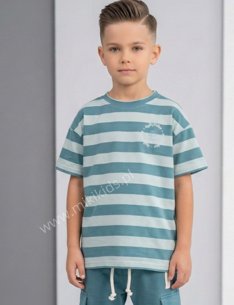 T-shirt bawełniany STRIPES / hydro DESPACITO