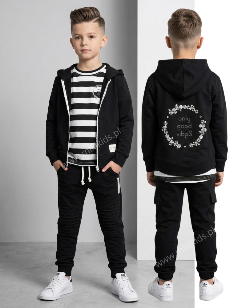 Bluza parka dzianinowa / czarna DESPACITO 