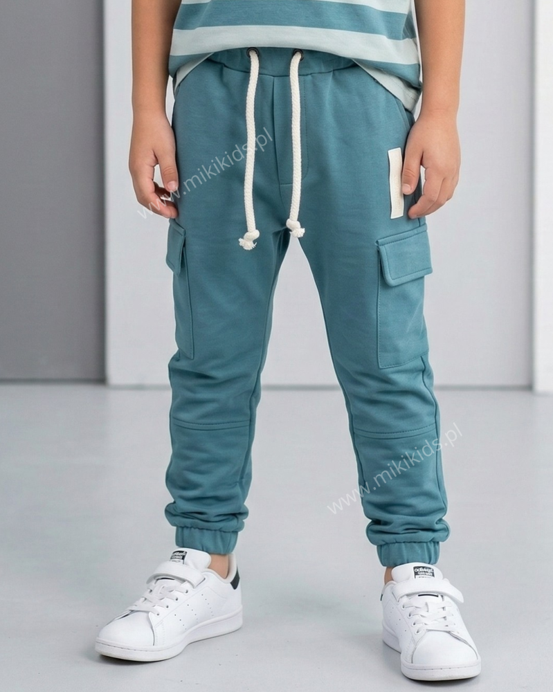 Spodnie bawełniane JOGGER kieszonki / hydro DESPACITO   