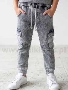 Spodnie dekatyzowane cargo / acid grey DESPACITO  