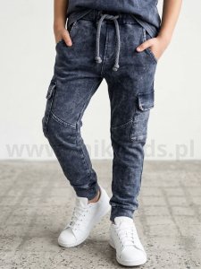 Spodnie dekatyzowane cargo / acid black DESPACITO 