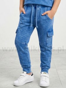 Spodnie dekatyzowane cargo / acid blue DESPACITO 