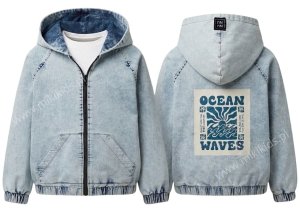 Kurtka jeansowa over BLUE / NUNU