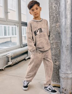 Komplet dekatyzowany MASHMNIE / szaro-beżowy