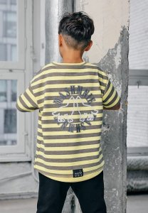 T-shirt  MASHMNIE żółty w paski 