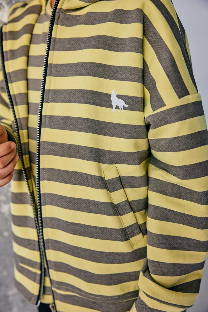 Bluza rozpinana MASHMNIE / żółta w paski