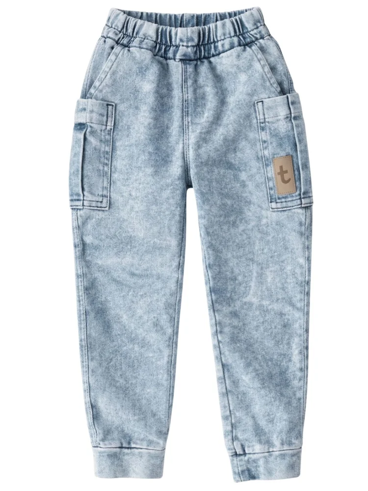 Spodnie JEANS CARGO light blue / TUSS    