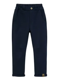 Spodnie wizytowe z dzianiny LACOSTE / ciemny granat MIMI     