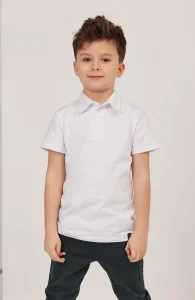 Koszulka polo dzianinowa  / biała ALL FOR KIDS  