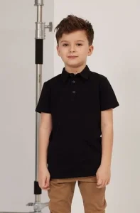 Koszulka polo dzianinowa  / czarna ALL FOR KIDS  