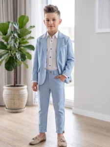 Garnitur dzianinowy lacoste / baby blue MIMI 