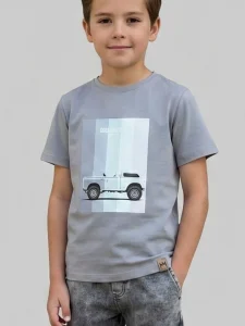 T-shirt dzianinowy JEEP / szary  MIMI  