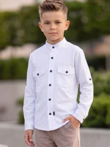 Koszula lacoste stójka / biała My Mimi   