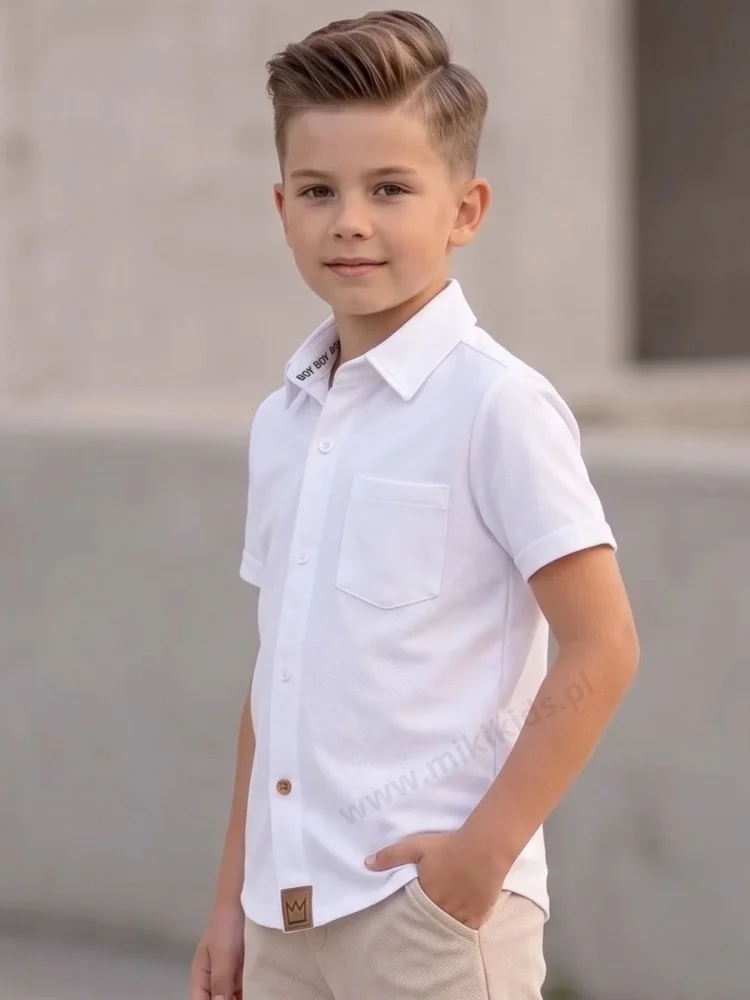 Koszula krótki rękaw LACOSTE / biała MIMI