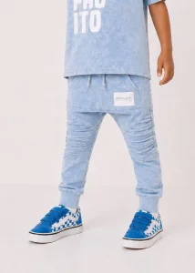 Spodnie dekatyzowane slim zakładki LIMITED / sky blue DESPACITO    