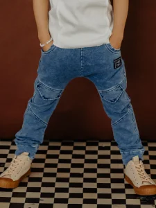 Spodnie dekatyzowane PATKI / jeans blue NUNU  