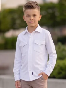 Koszula lacoste kołnierzyk / biała My Mimi