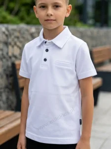Koszulka polo kołnierzyk LACOSTE / biała My Mimi