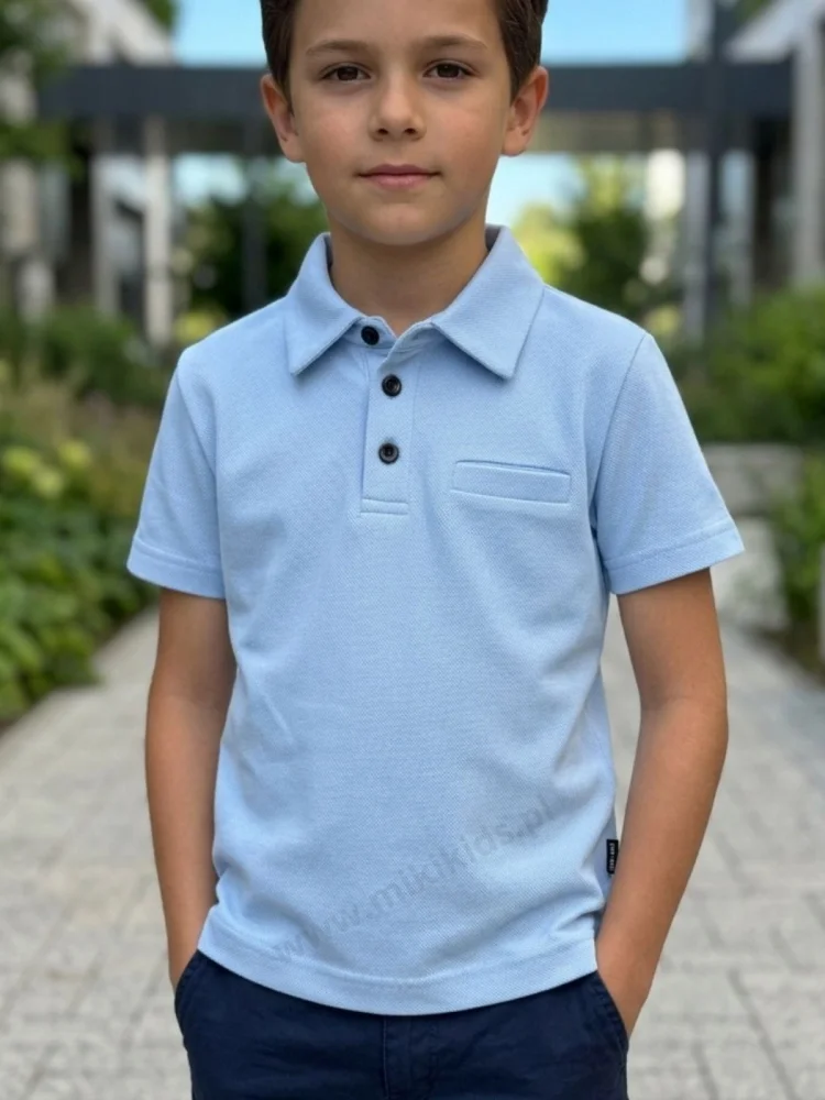 Koszulka polo kołnierzyk LACOSTE / błękitna My Mimi