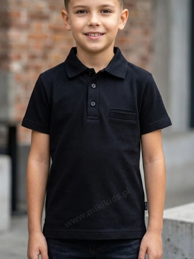 Koszulka polo kołnierzyk  LACOSTE / czarna My Mimi 