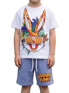 Komplet dwuczęściowy BUGS / biało-błękitny