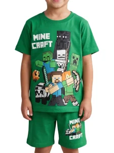 Komplet dwuczęściowy MINECRAFT / zielony trawiasty