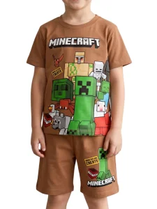 Komplet dwuczęściowy MINECRAFT / karmelowy