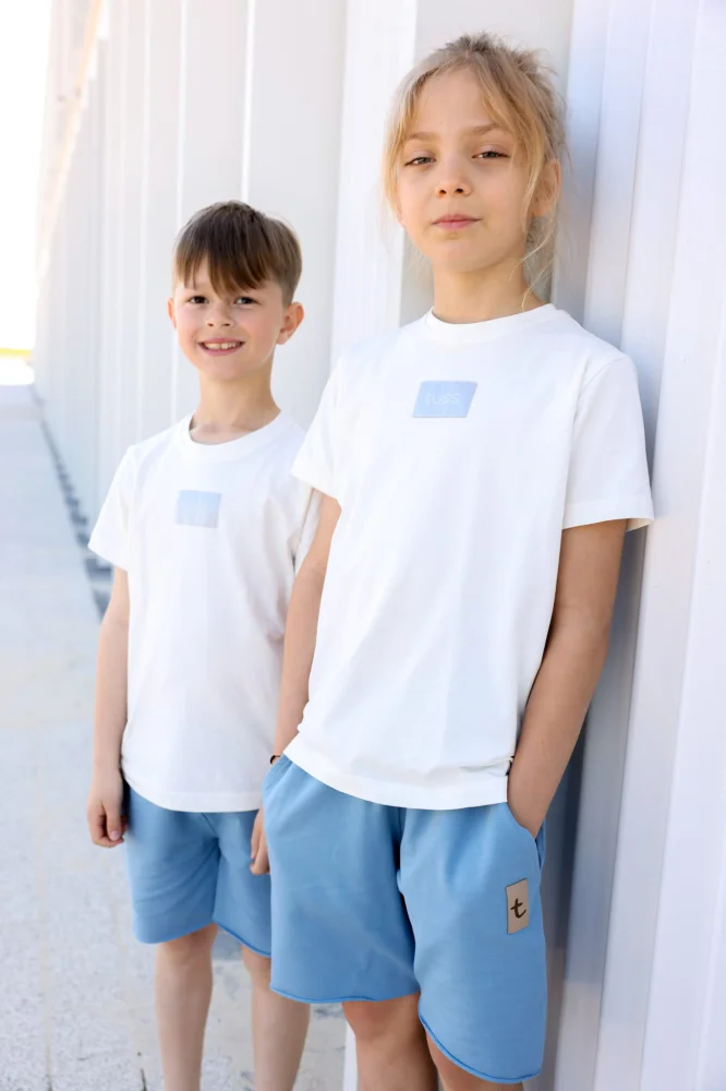 T-shirt bawełniany / ecru TUSS  