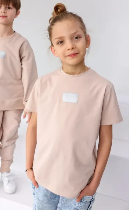 T-shirt bawełniany / beige TUSS 