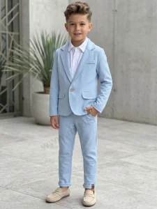 Garnitur dzianinowy lacoste / baby blue MIMI 