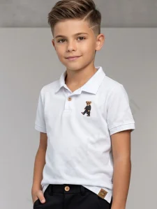 Koszulka polo lacoste TEDDY / biała-czarny MIMI 