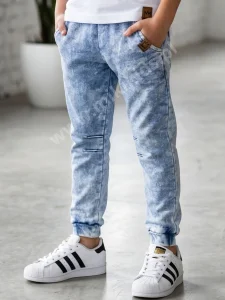 Spodnie joggery slim jeans ACID LIGHT BLUE / MIMI 