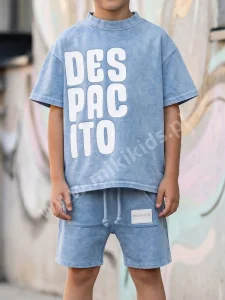 T-shirt dekatyzowany DESPACITO LIMITED / sky blue