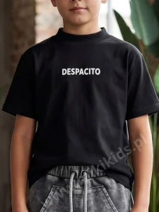 T-shirt bawełniany DESPACITO basic / czarny