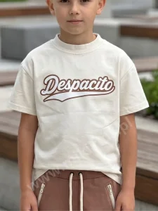 T-shirt bawełniany DESPACITO / jasny beż