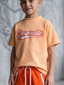 T-shirt bawełniany DESPACITO / brzoskwinia