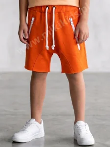 Szorty bawełniane z zamkami / orange DESPACITO   
