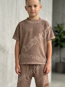 T-shirt dekatyzowany cold dye / beżowy DESPACITO 